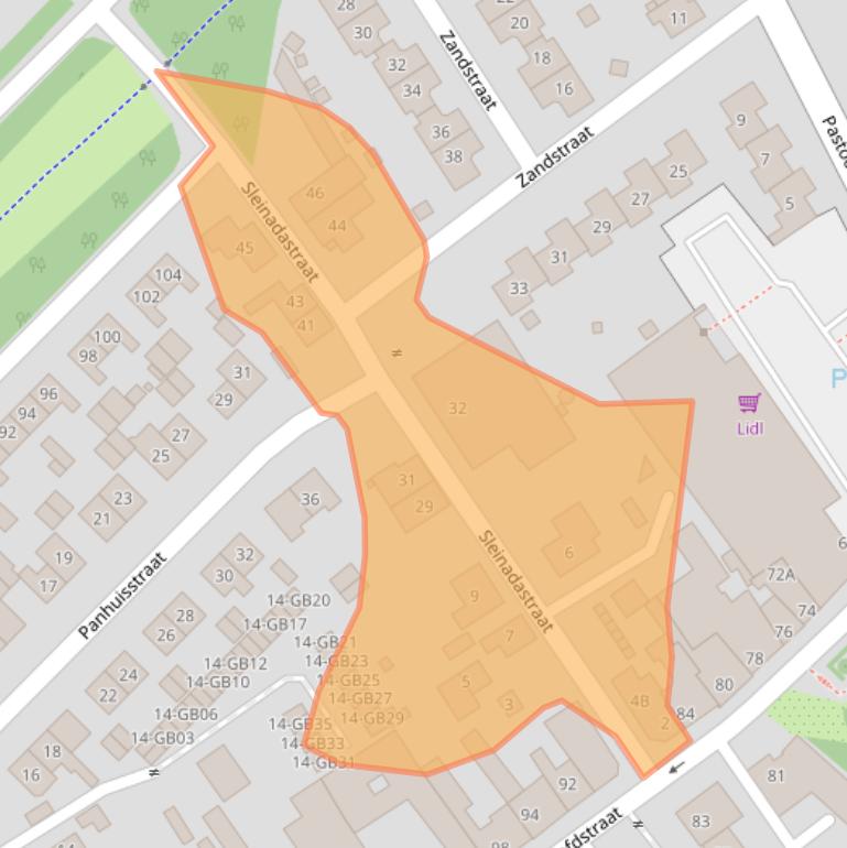 Kaart van postcodegebied 6432EG.