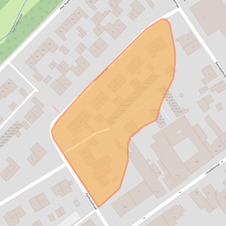 Kaart van postcodegebied 6432EJ.