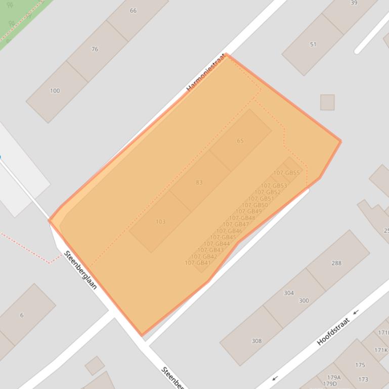 Kaart van postcodegebied 6432EM.