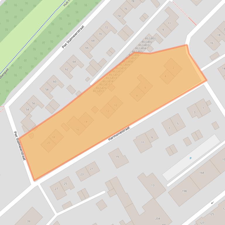 Kaart van postcodegebied 6432EN.