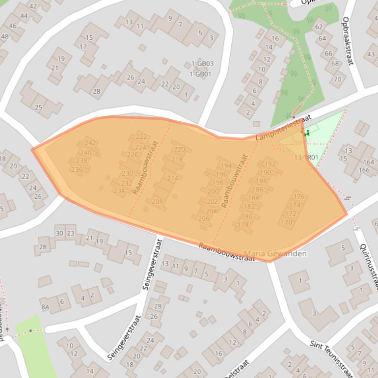 Kaart van postcodegebied 6432EZ.