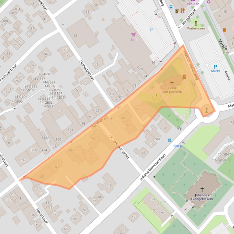 Kaart van postcodegebied 6432GA.