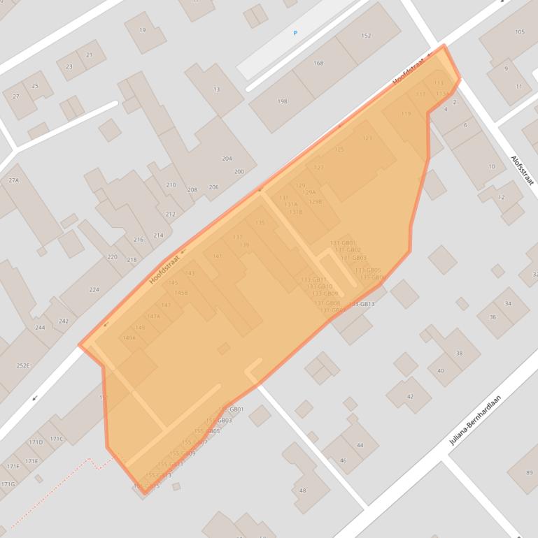 Kaart van postcodegebied 6432GB.