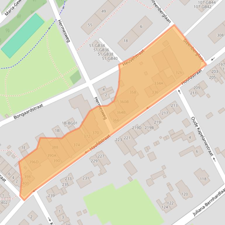 Kaart van postcodegebied 6432GN.