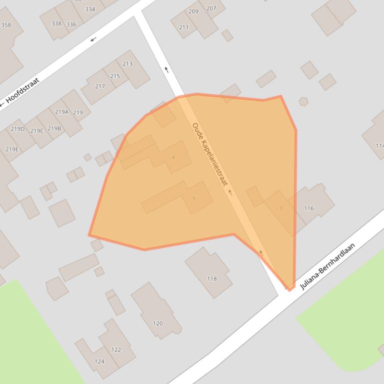 Kaart van postcodegebied 6432GS.