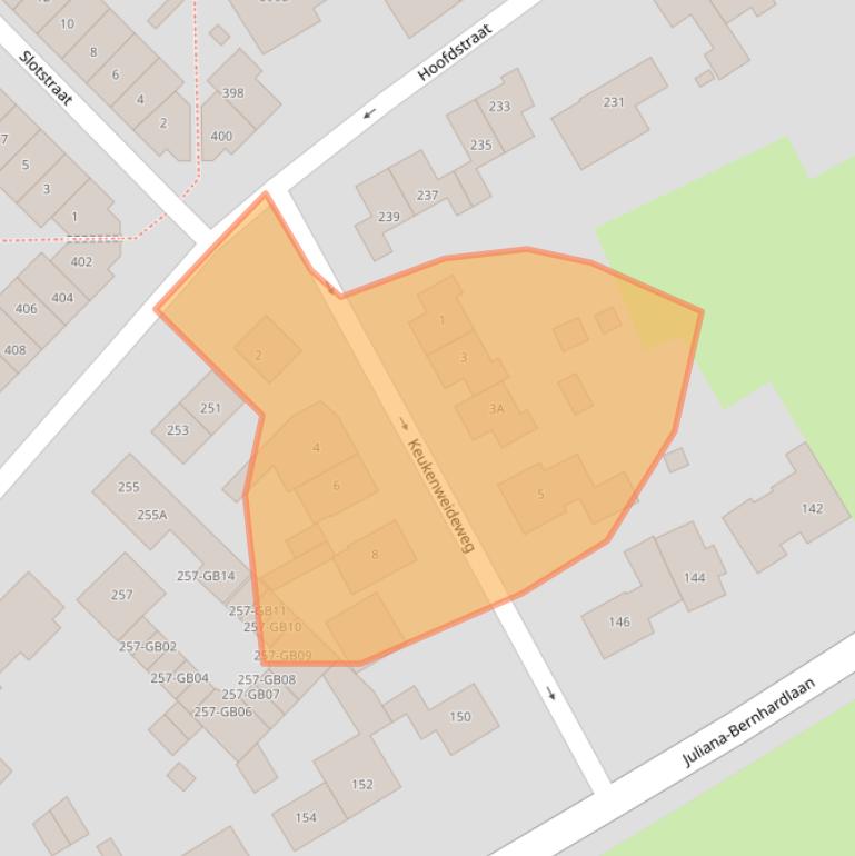 Kaart van postcodegebied 6432GT.