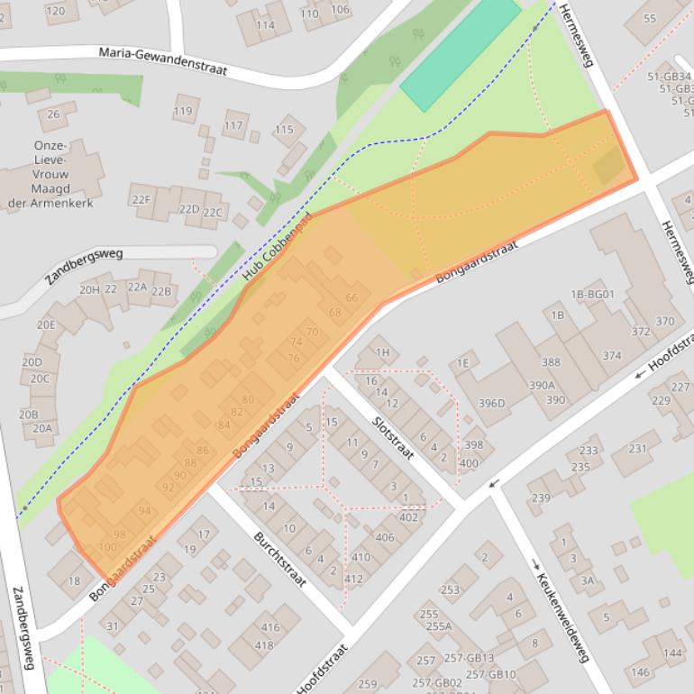 Kaart van postcodegebied 6432HD.