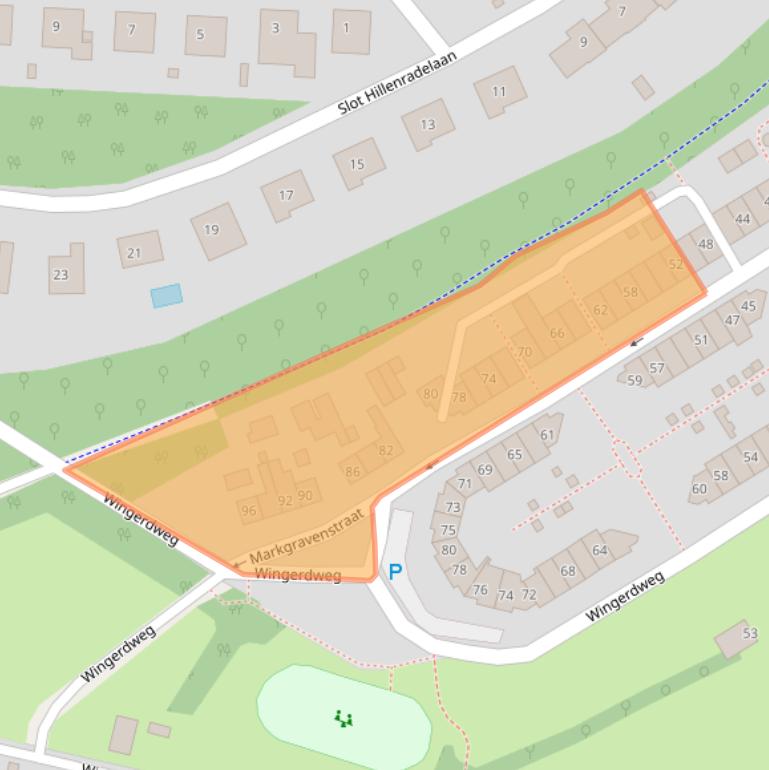 Kaart van postcodegebied 6432HW.