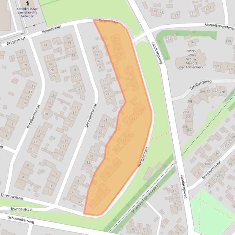 Kaart van postcodegebied 6432HZ.