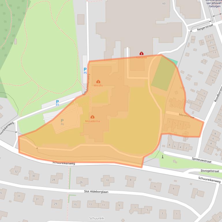 Kaart van postcodegebied 6432JE.