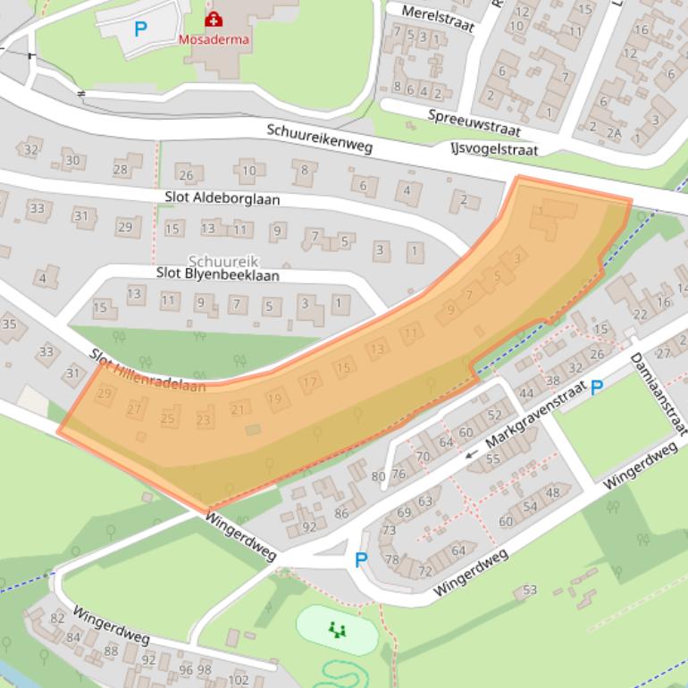 Kaart van postcodegebied 6432JH.