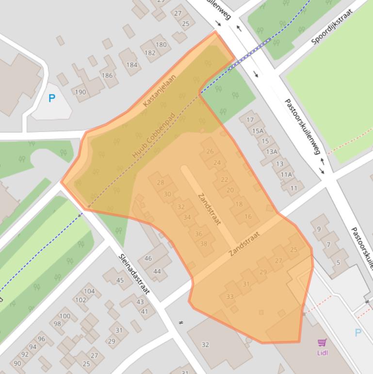 Kaart van postcodegebied 6432LD.