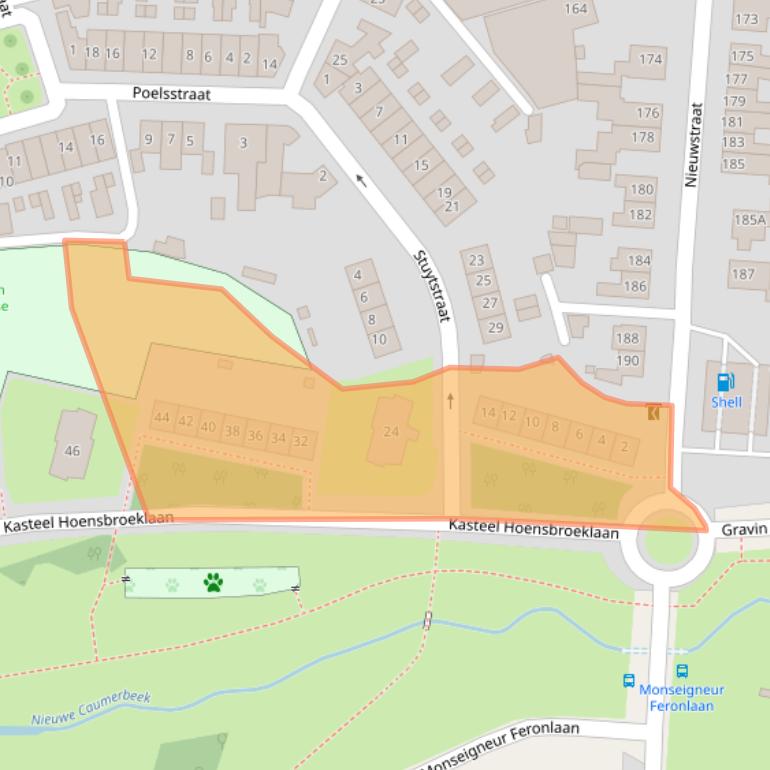 Kaart van postcodegebied 6433AE.