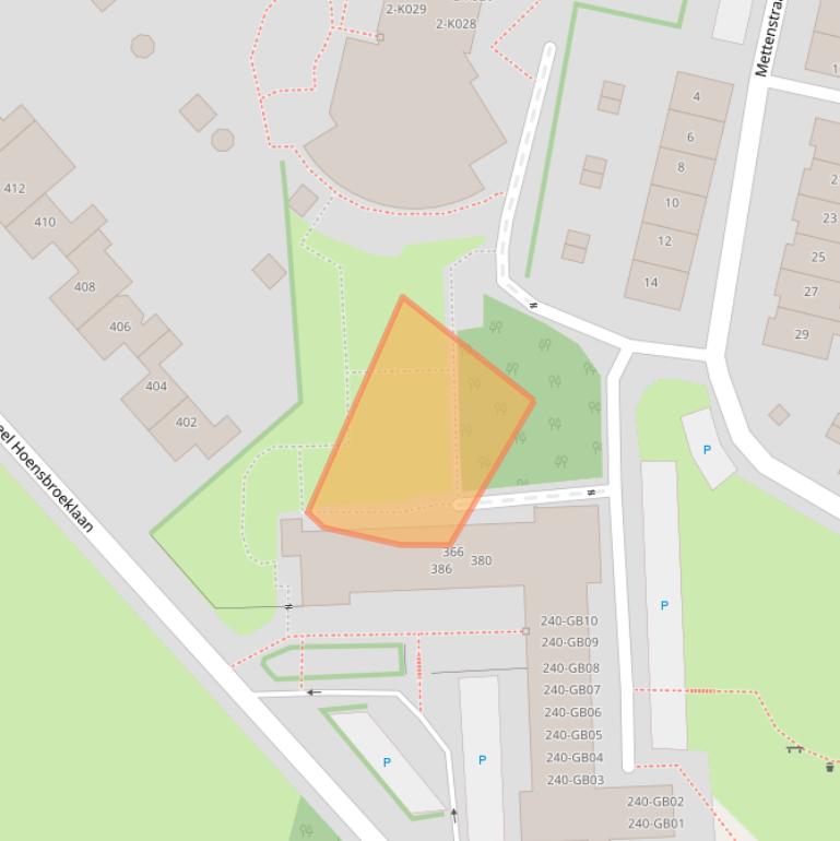Kaart van postcodegebied 6433AK.