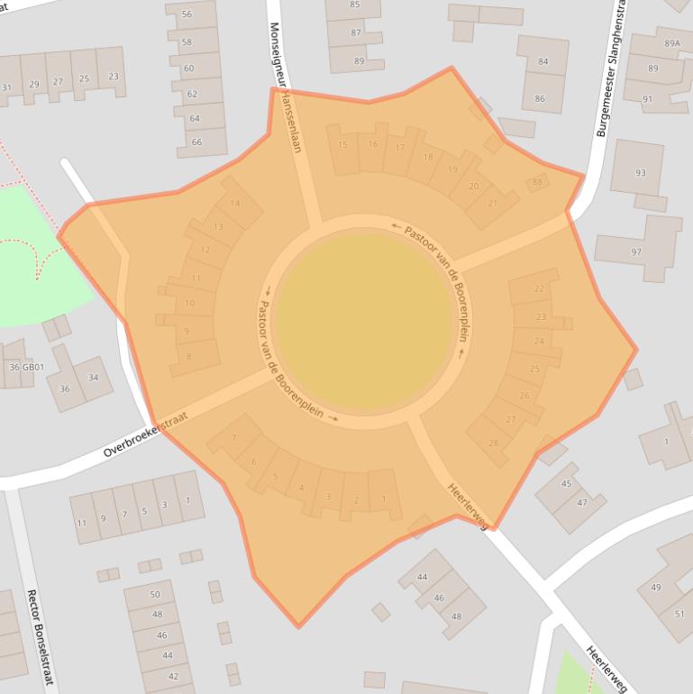 Kaart van postcodegebied 6433AP.