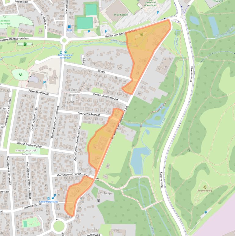 Kaart van postcodegebied 6433AV.