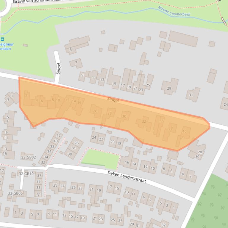 Kaart van postcodegebied 6433AX.