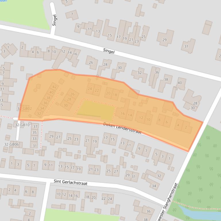 Kaart van postcodegebied 6433BB.