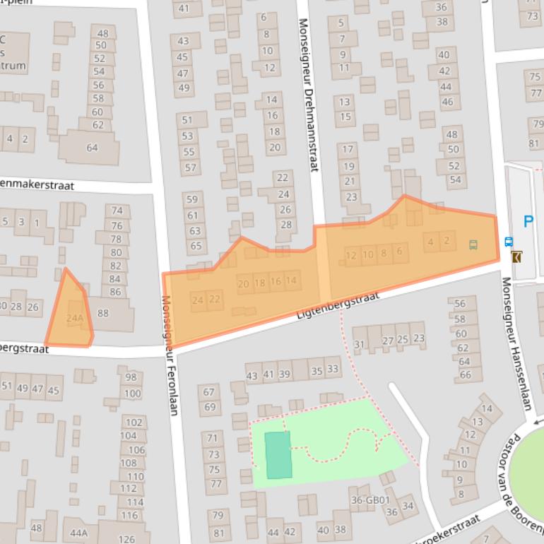 Kaart van postcodegebied 6433BS.