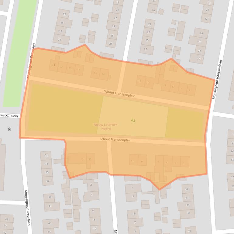 Kaart van postcodegebied 6433BX.