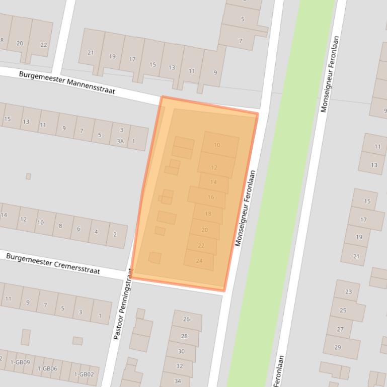 Kaart van postcodegebied 6433CH.