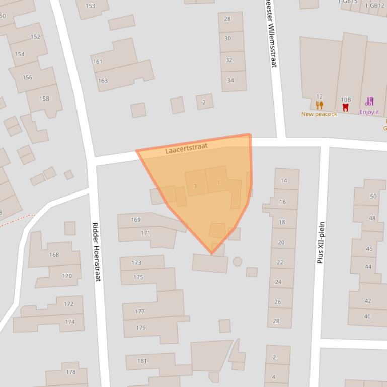 Kaart van postcodegebied 6433EA.