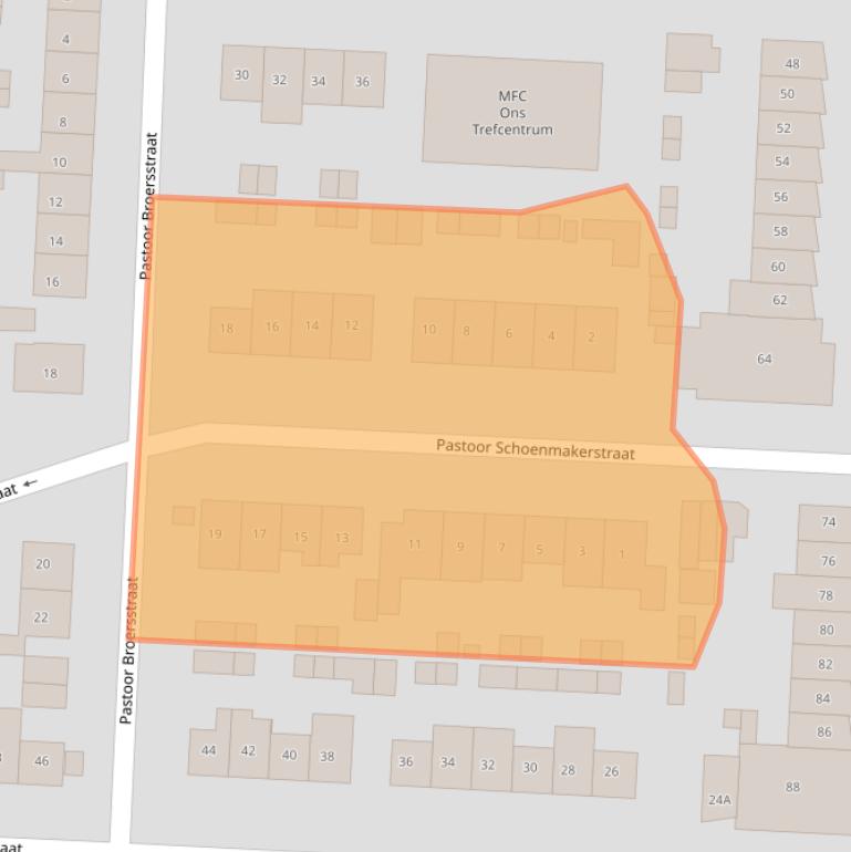 Kaart van postcodegebied 6433EC.