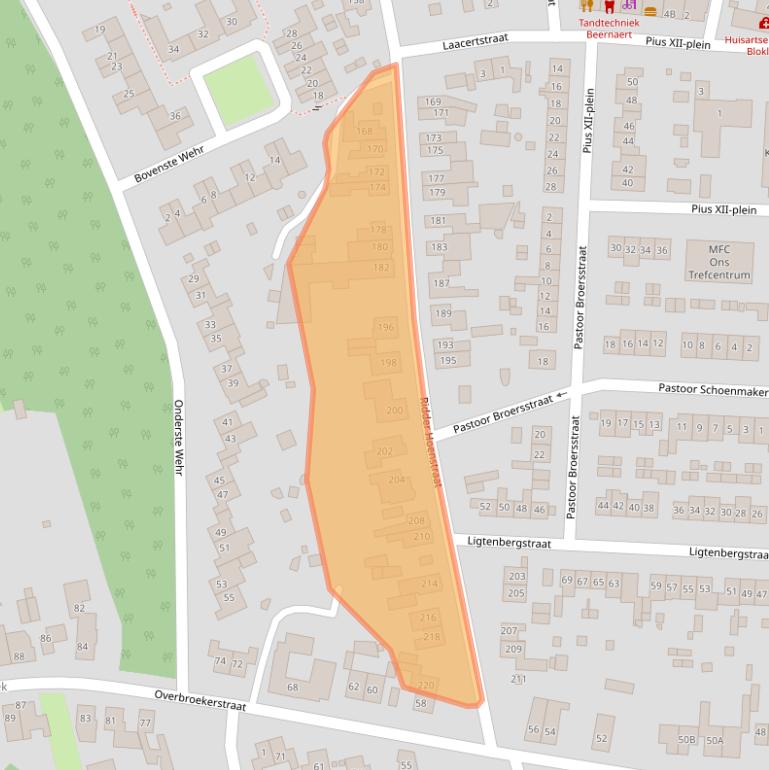 Kaart van postcodegebied 6433EH.