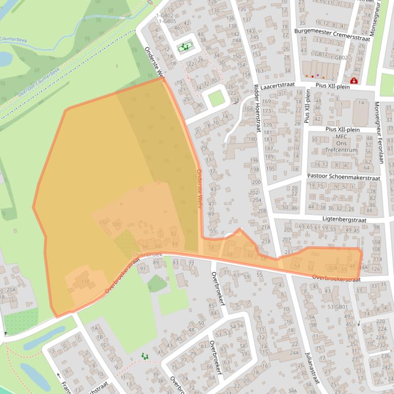 Kaart van postcodegebied 6433EM.