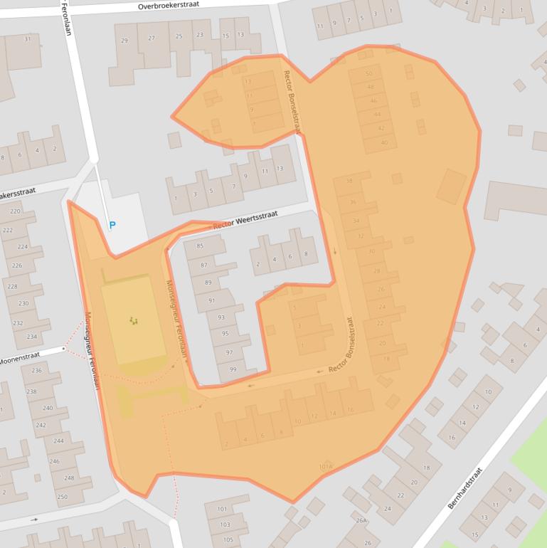 Kaart van postcodegebied 6433EP.