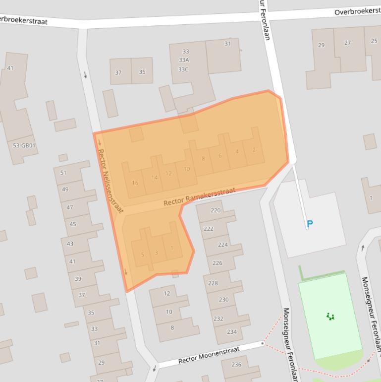 Kaart van postcodegebied 6433ES.