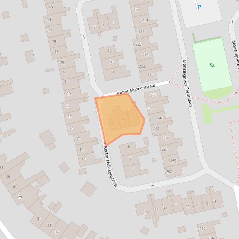 Kaart van postcodegebied 6433EW.