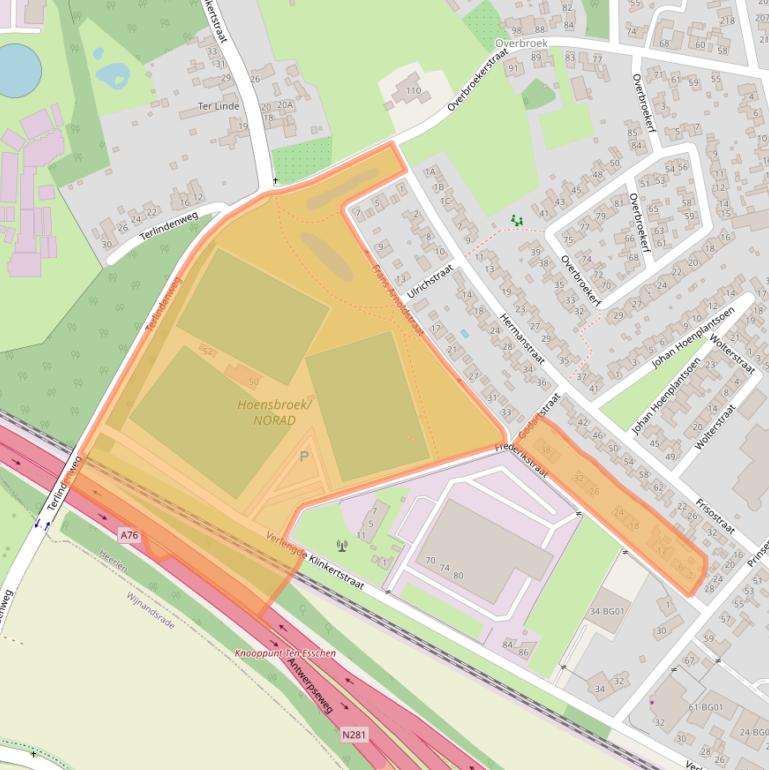 Kaart van postcodegebied 6433GL.