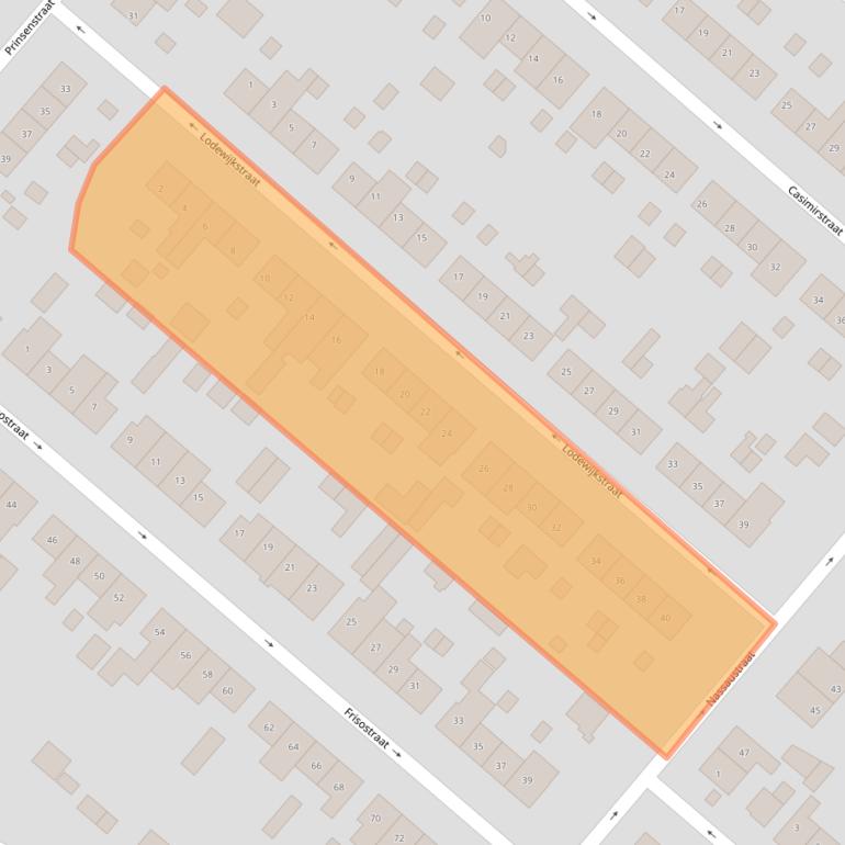 Kaart van postcodegebied 6433GT.