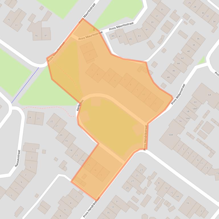 Kaart van postcodegebied 6433HB.