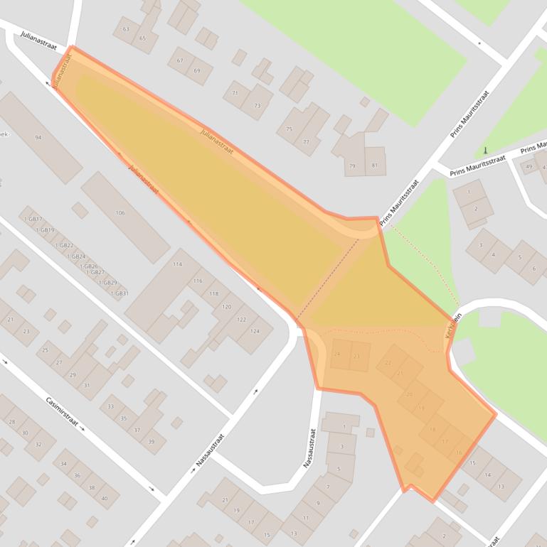 Kaart van postcodegebied 6433HC.