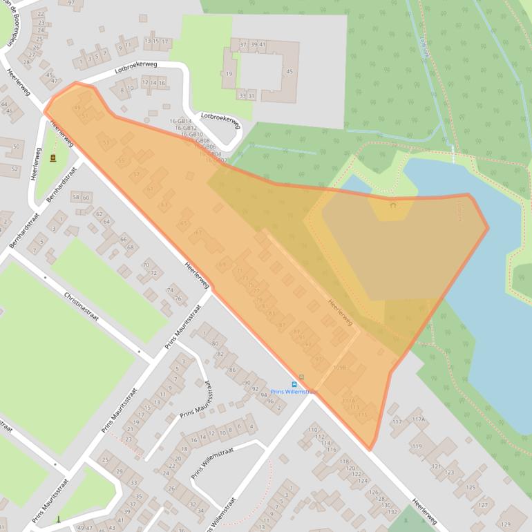 Kaart van postcodegebied 6433HN.