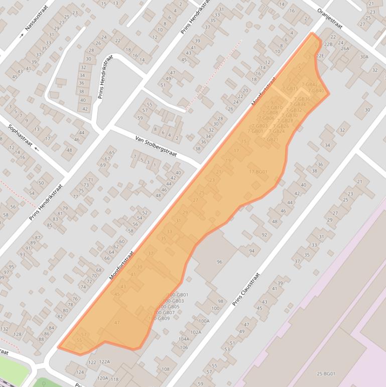 Kaart van postcodegebied 6433JG.