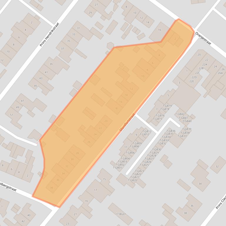 Kaart van postcodegebied 6433JJ.