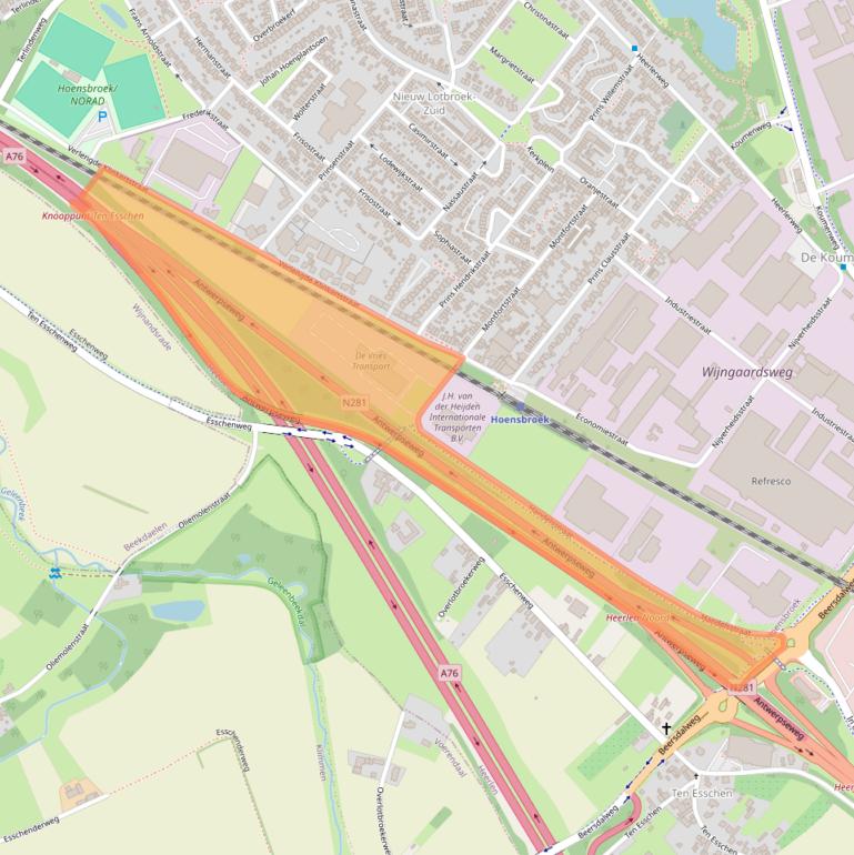 Kaart van postcodegebied 6433JL.