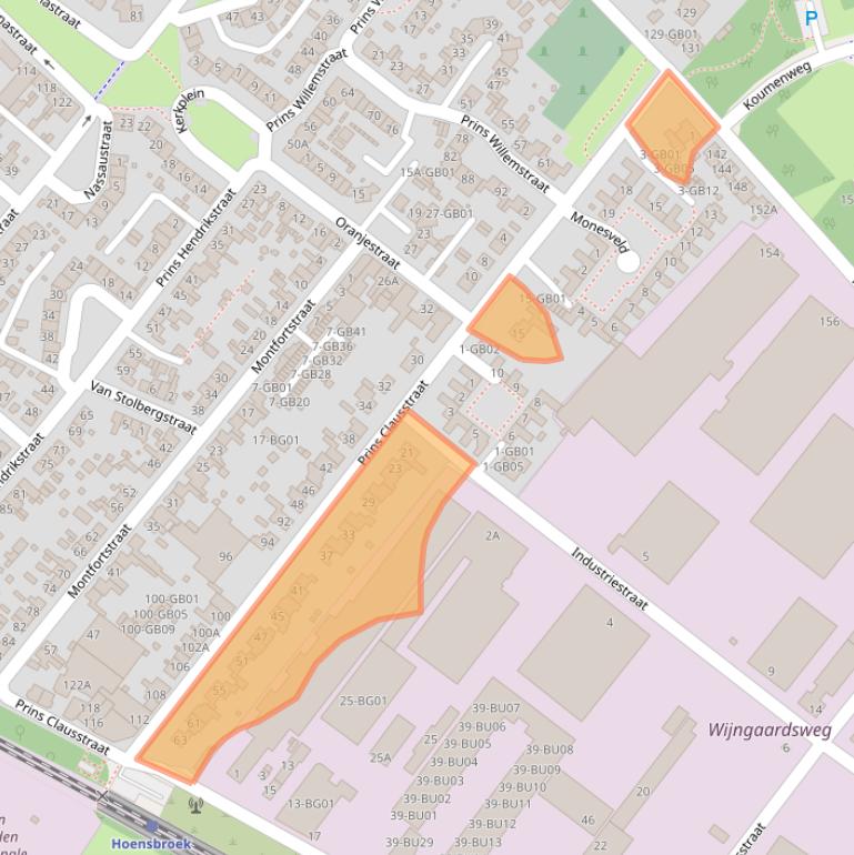 Kaart van postcodegebied 6433JN.