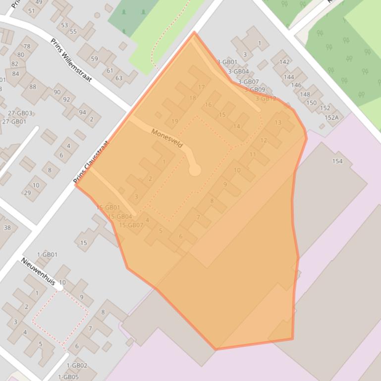 Kaart van postcodegebied 6433JT.