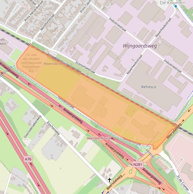 Kaart van postcodegebied 6433KB.