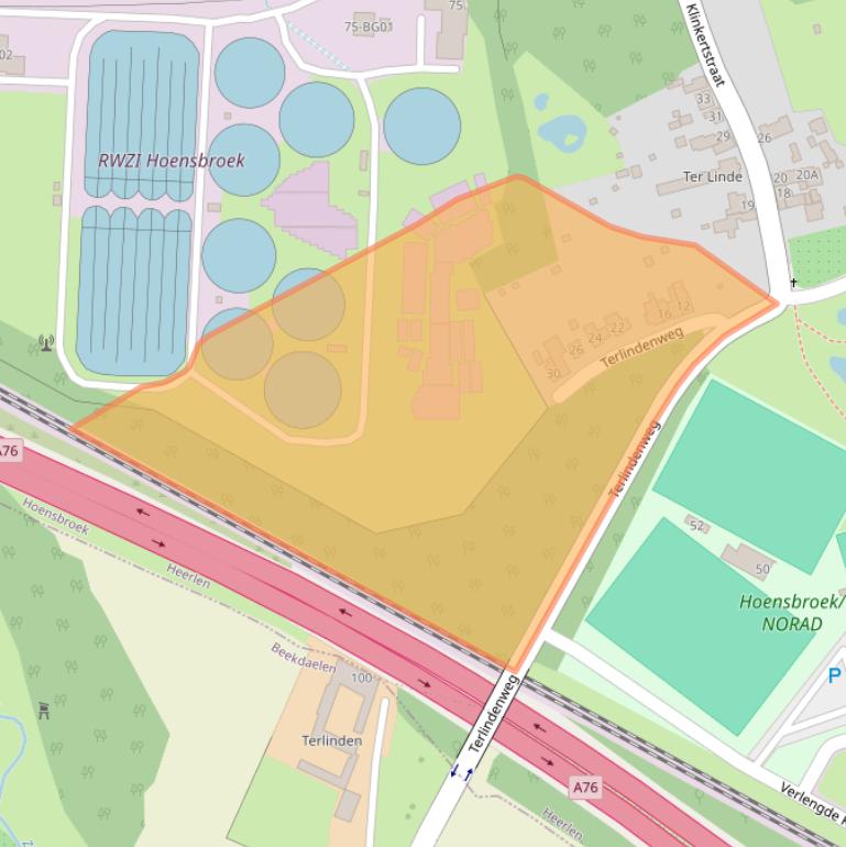 Kaart van postcodegebied 6433PC.