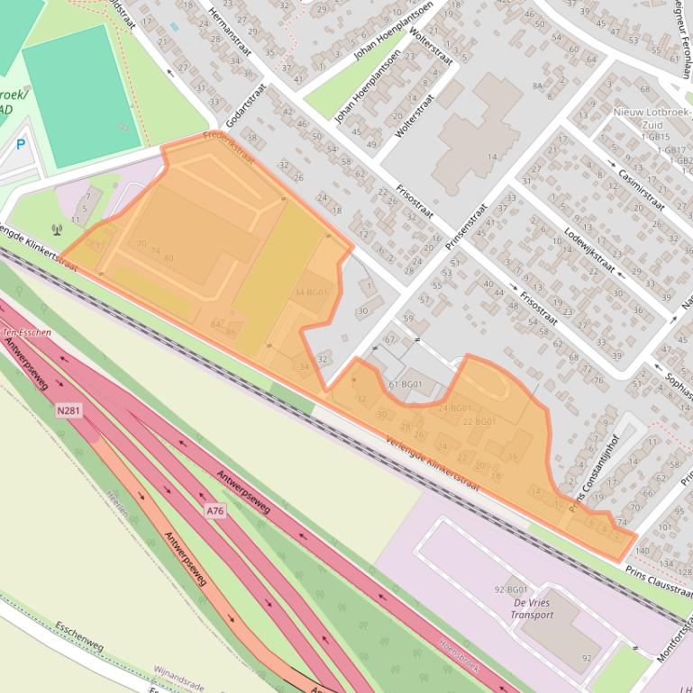 Kaart van postcodegebied 6433PL.