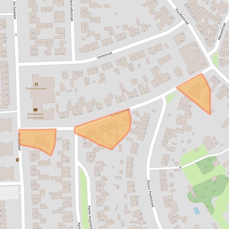 Kaart van postcodegebied 6436BH.