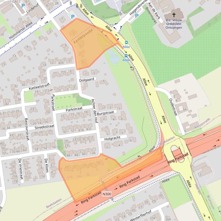 Kaart van postcodegebied 6436EJ.