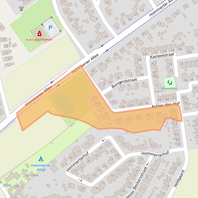 Kaart van postcodegebied 6436EK.