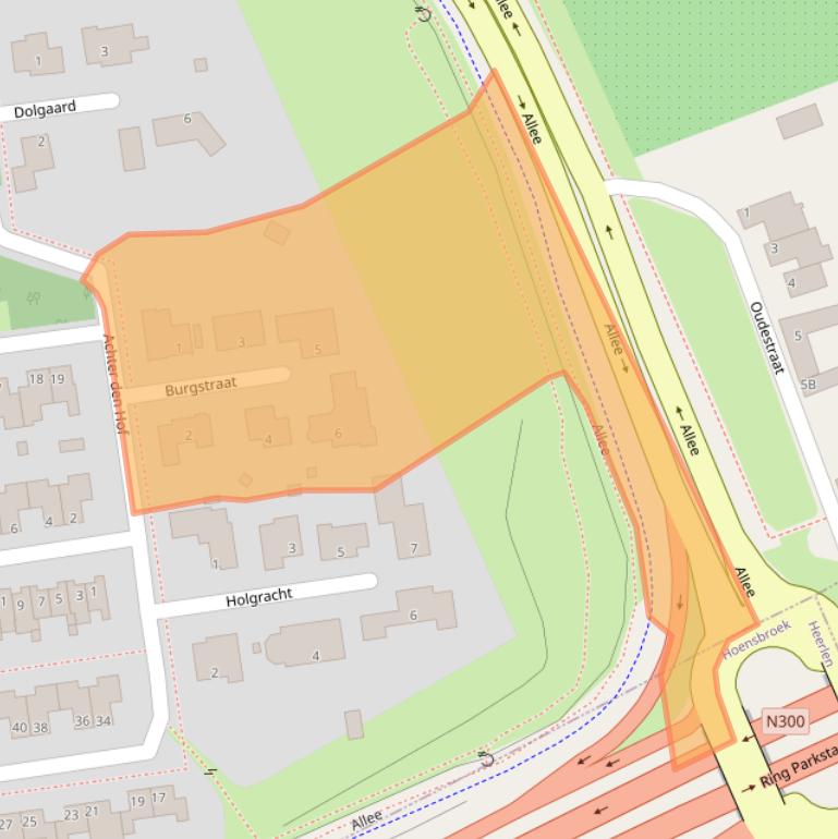 Kaart van postcodegebied 6436ES.