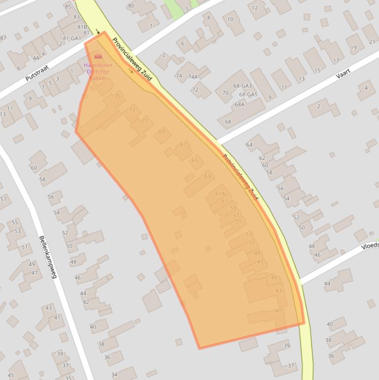 Kaart van postcodegebied 6438BB.